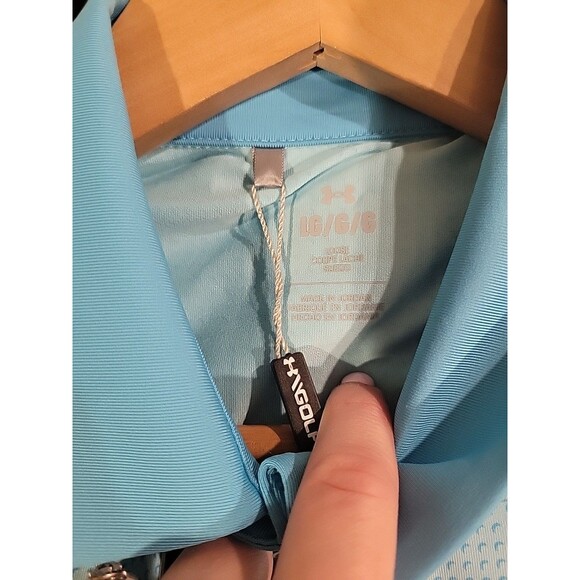 NWT Under Armour Men’s Golf Polo Shirt Smith Richardson Golf Club Fairfield CT L - Picture 7 of 10